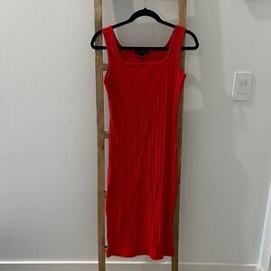 Banana Republic Vibrant Red Midi Dress